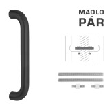 TÜRGRIFF MP Code K01 Ø 32 mm UN - Paar (BS - Mattschwarz) - MP BS (mattschwarz)