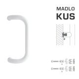 TÜRGRIFF MP M2 WA/BD-HOLZ - Stück (Weiß glänzend RAL 9016) - MP WEISS