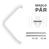 TÜRGRIFF MP Code K14T Ø 32 mm UN - Paar (WS - Weiß matt) - MP WS (weiß matt)