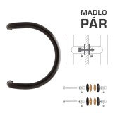 TÜRGRIFF MP M1 WA/AS-GLAS - Paar (Braun RAL 8019) - MP Brown