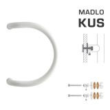 TÜRGRIFF M1 WA/CS-GLAS - Stück (Weiß glänzend RAL 9016) - MP Bílá lesklá