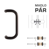 TÜRGRIFF M2 WA/AS-GLAS - Paar (Braun RAL 8019) - MP Brown