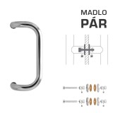 TÜRGRIFF M2 WA/AS-GLAS - Paar (LN - Polierter Edelstahl) - MP LN - leštěná nerez