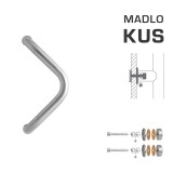 TÜRGRIFF MP M6 WA/CS-GLAS - Stück (Silber RAL 9006) - MP Silber