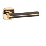 Türbeschläge MP AS - DAVIDIA - QR 7S (OLV - Poliertes lackiertes Messing / braunes Leder) - MP OLV (poliertes und lackiertes Messing)