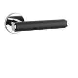 Türbeschläge MP AS – EGERIA – R 7S (OC – Chrom glänzend / schwarzes Leder) - MP OC (glänzendes Chrom)