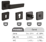 Türbeschlag ROSTEX DANTE/H mit Stiften (SCHWARZ) - ROSTEX SCHWARZ