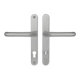 MP MPK Sicherheitsbeschlag - SECURO A04 PLUS - USO COSLAN (F9 - Edelstahl eloxiert) - mit Abdeckung - MP BN (gebürsteter Edelstahl)