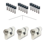 Satz mit 3 Richter EURO XCOLOR Zylindereinsätzen SET3.MOD