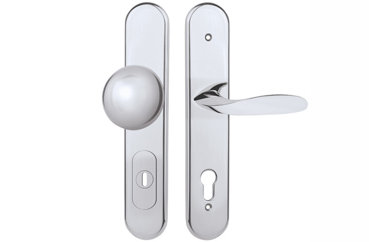 Sicherheitsbeschlag TWIN DAVID/LEAF HTSI P4500 DEF (CH) - mit Abdeckung