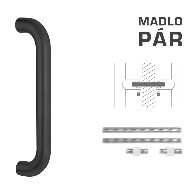 TÜRGRIFF MP Code K01 Ø 32 mm UN - Paar (BS - Mattschwarz)