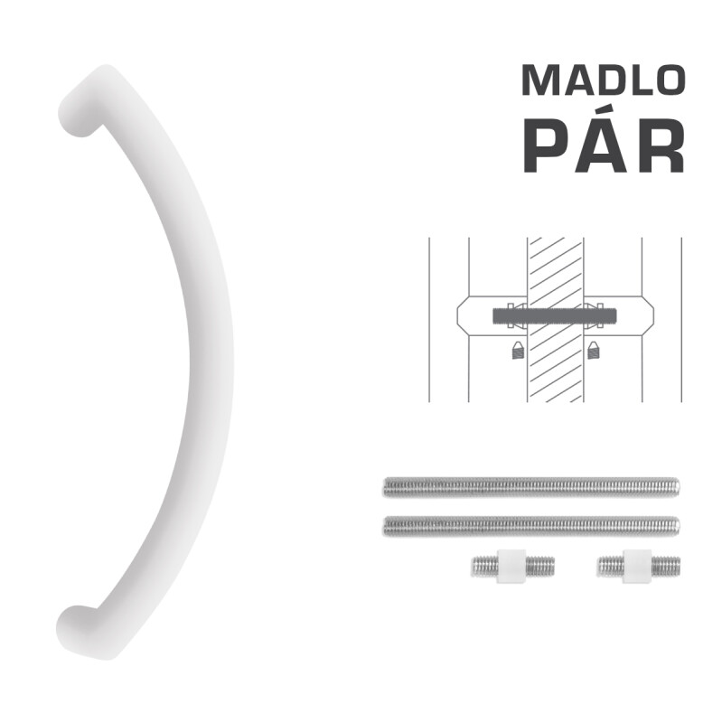 TÜRGRIFF MP Code K39 Ø 32 mm UN - Paar (WS - Weiß matt)