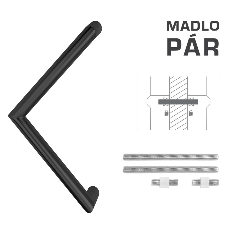 TÜRGRIFF MP Code K14 Ø 30 mm UN - Paar (BS - Mattschwarz)
