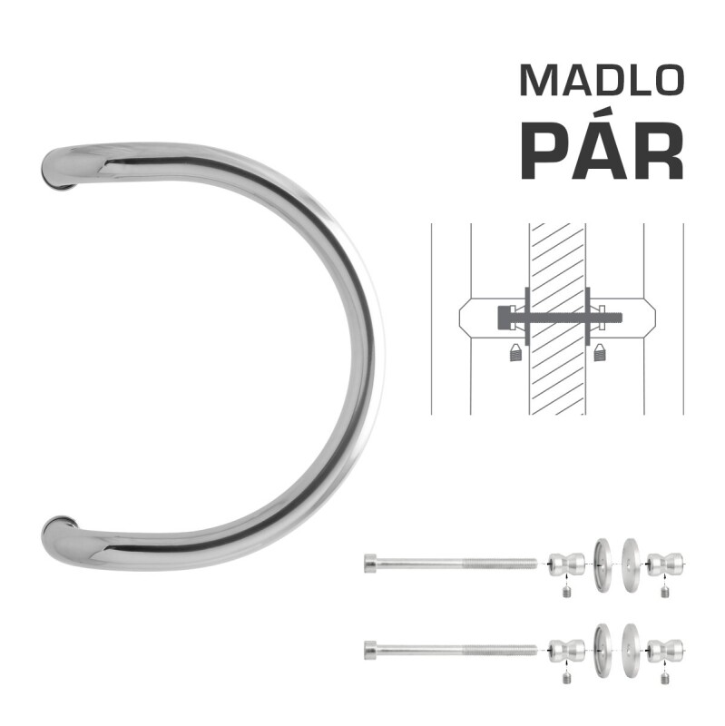 TÜRGRIFF MP M1 WA/A-DHP - Paar (LN - Polierter Edelstahl)