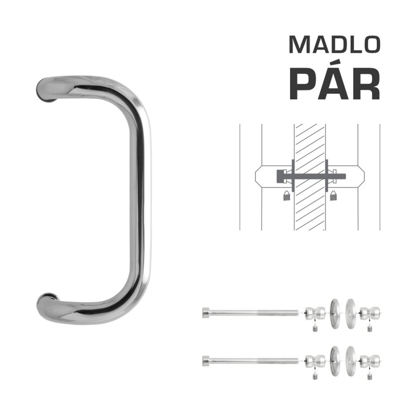 TÜRGRIFF MP M2 WA/A-DHP - Paar (LN - Polierter Edelstahl)