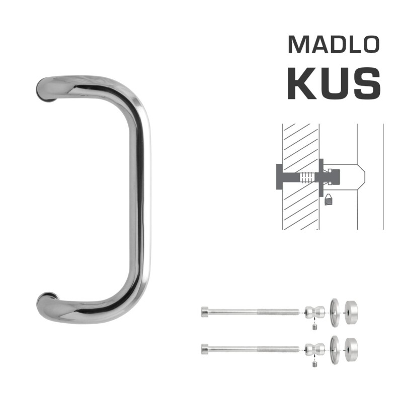 TÜRGRIFF MP M2 WA/C-DHP - Stück (LN - Polierter Edelstahl)