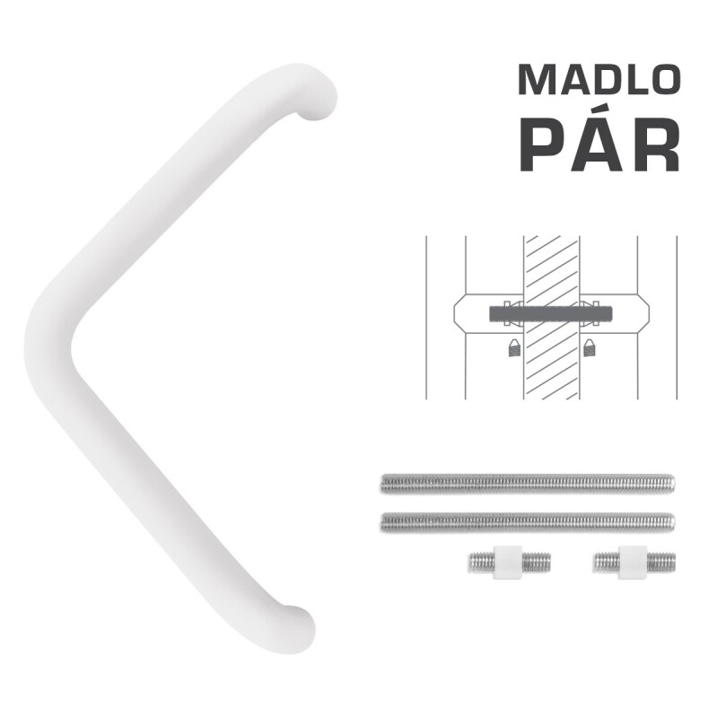 TÜRGRIFF MP Code K14T Ø 32 mm UN - Paar (WS - Weiß matt)