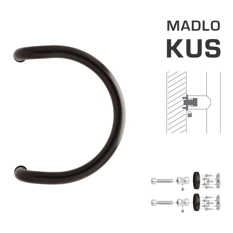 TÜRGRIFF MP M1 WA/BD-HOLZ - Stück (Braun RAL 8019)