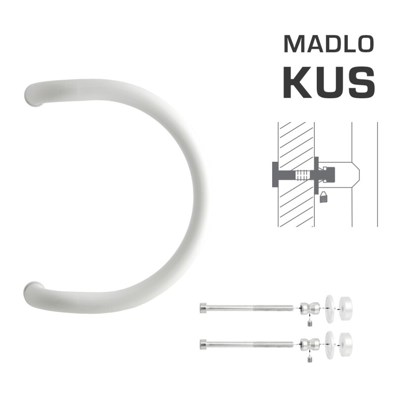 TÜRGRIFF M1 WA/C-DHP - Stück (Weiß glänzend RAL 9016)