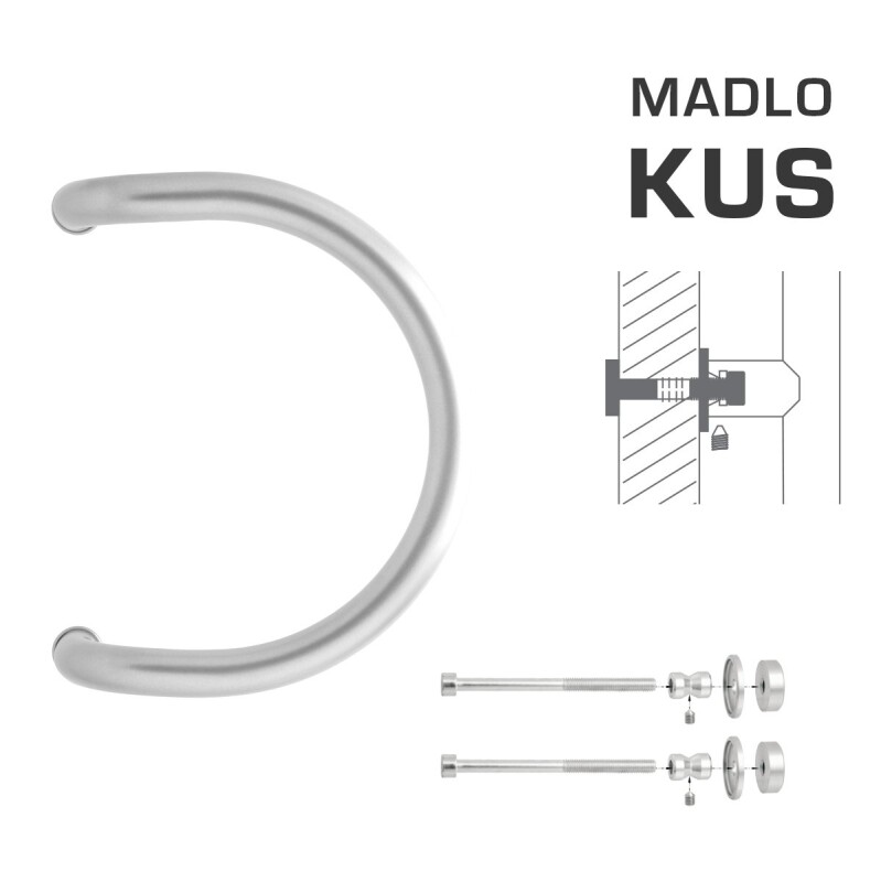 TÜRGRIFF M1 WA/C-DHP - Stück (BN - Gebürsteter Edelstahl)