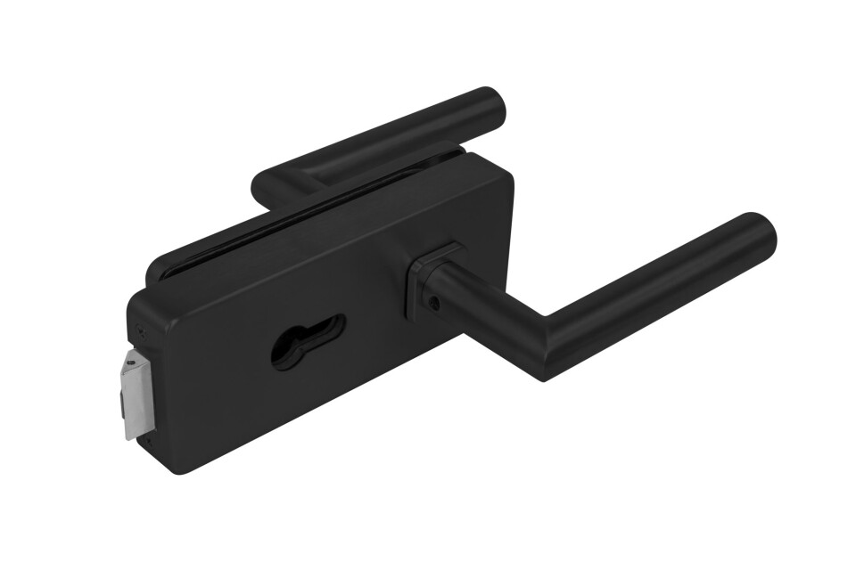 Glasschloss mit Griff MP FAVORIT UNIQUE R8- PZ (BS - Mattschwarz)