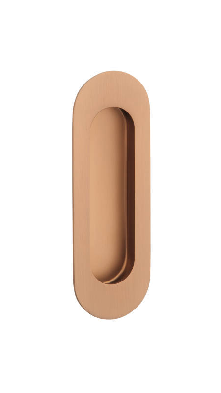 SCHIEBETÜRSCHLOSS MP 1717 OVAL - ohne Loch (CUM PVD - Mattkupfer PVD)