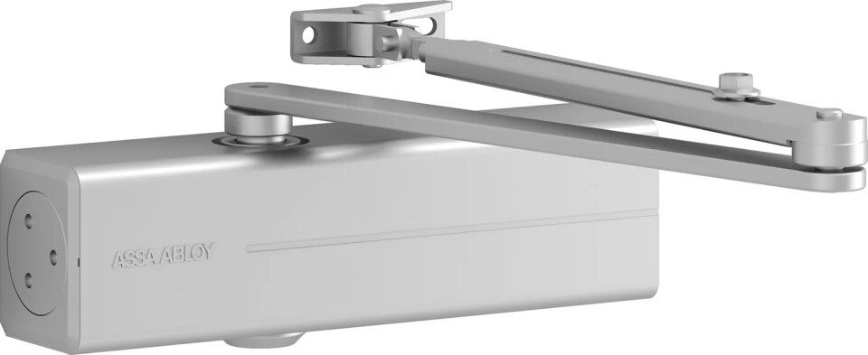 ASSA ABLOY DC200 selbstschließende Tür mit 190-Arm (silber) - ohne Riegel