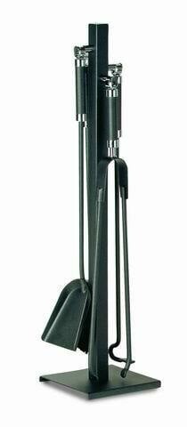 Kaminbesteck mit Ständer MP (Anthrazit / Chrom)