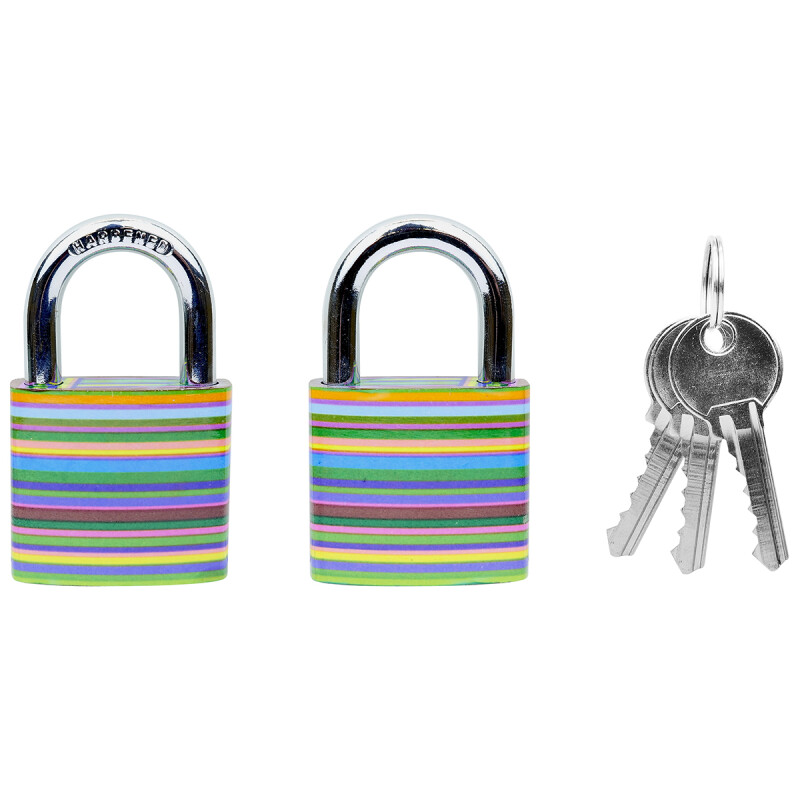 Klassisches Gusseisenschloss mit buntem Aufdruck RICHTER RV.OVAL.38.JU3