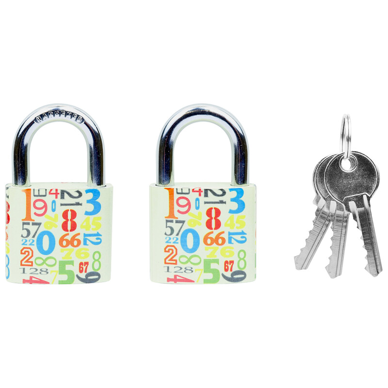 Klassisches Gusseisenschloss mit buntem Aufdruck RICHTER RV.OVAL.38.JU4