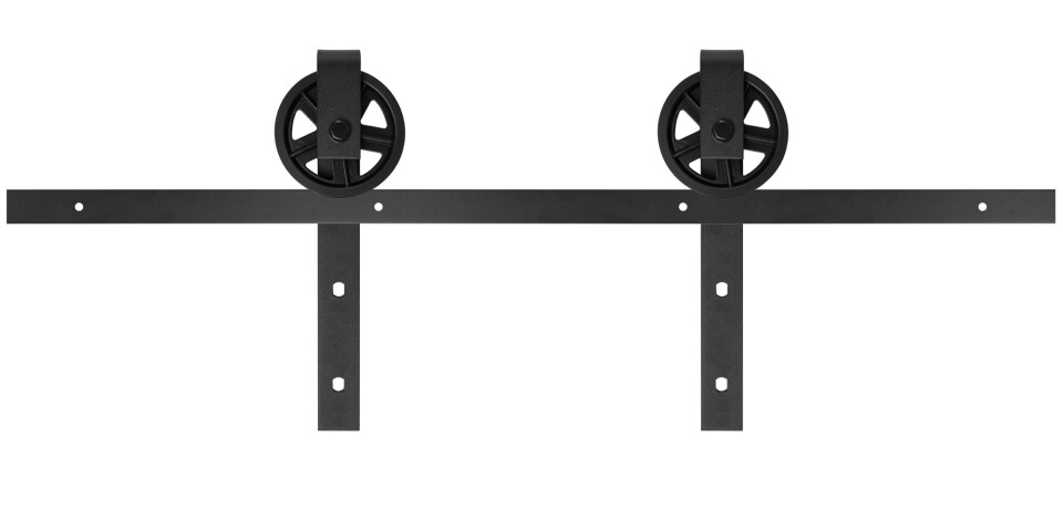 Schiebesystem MP VINTAGE 1 mit 2 m Schiene (BS - Schwarz matt)