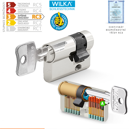 Zylindrischer Sicherheitshalbzylinder ACT WILKA RC3