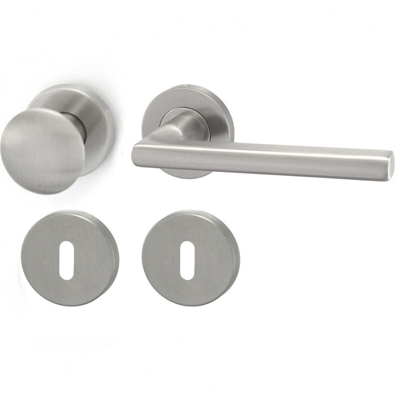 Türbeschlag HOLAR MT 13 mit Kugel und Rosette (Edelstahl)