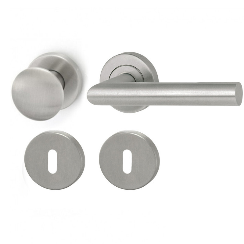 Türbeschlag HOLAR MT 00 mit Kugel und Rosette (Edelstahl)