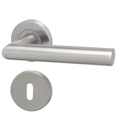 HOLAR Türbeschläge mit runder Rosette MT 11 (Edelstahl)