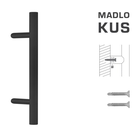 TÜRGRIFF MP Code K10 Ø 35 mm ST - Stück (BS - Mattschwarz)