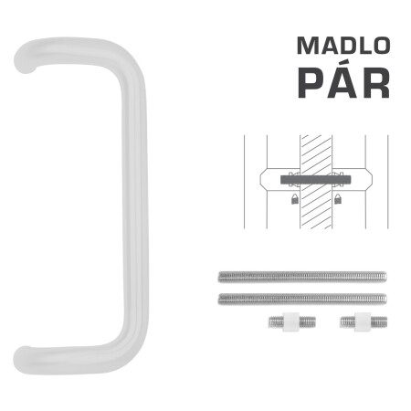 TÜRGRIFF MP Code K38 Ø 32 mm UN - Paar (WS - Weiß matt)