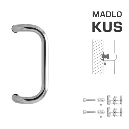 TÜRGRIFF MP M2 WA/BD-HOLZ - Stück (LN - Polierter Edelstahl)