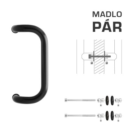 TÜRGRIFF MP M2 WA/A-DHP - Paar (Schwarz RAL 9005)