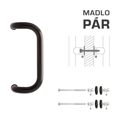 TÜRGRIFF MP M2 WA/A-DHP - Paar (Braun RAL 8019)