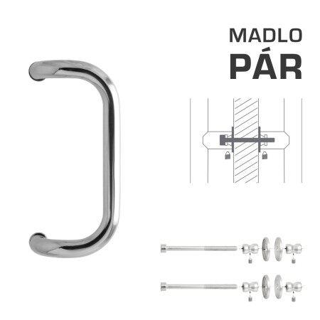 TÜRGRIFF MP M2 WA/A-DHP - Paar (LN - Polierter Edelstahl)