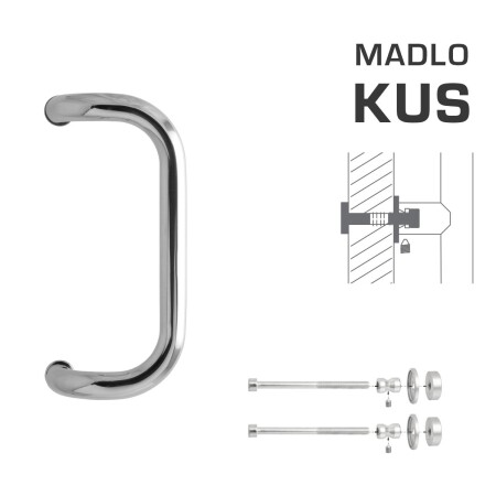 TÜRGRIFF MP M2 WA/C-DHP - Stück (LN - Polierter Edelstahl)