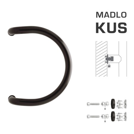 TÜRGRIFF MP M1 WA/BD-HOLZ - Stück (Braun RAL 8019)