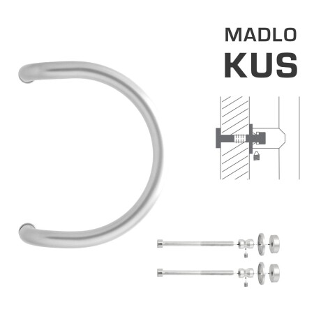 TÜRGRIFF M1 WA/C-DHP - Stück (BN - Gebürsteter Edelstahl)