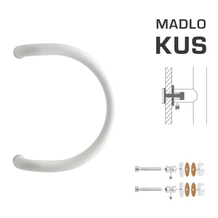 TÜRGRIFF M1 WA/CS-GLAS - Stück (Weiß glänzend RAL 9016)