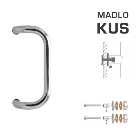 TÜRGRIFF MP M2 WA/CS-GLAS - Stück (LN - Polierter Edelstahl)