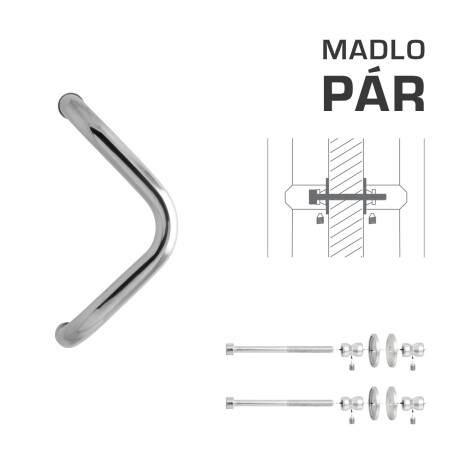 TÜRGRIFF MP M6 WA/A-DHP - Paar (LN - Polierter Edelstahl)