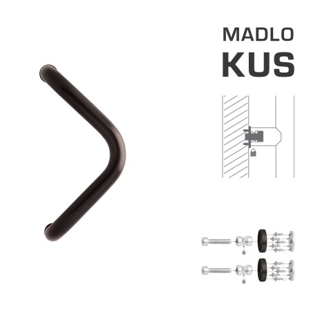 TÜRGRIFF MP M6 WA/BD-HOLZ - Stück (Schwarz RAL 9005)