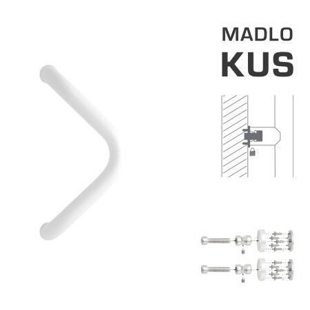 TÜRGRIFF MP M6 WA/BD-HOLZ - Stück (Weiß glänzend RAL 9016)