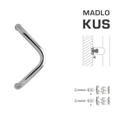 TÜRGRIFF MP M6 WA/BD-HOLZ - Stück (LN - Polierter Edelstahl)
